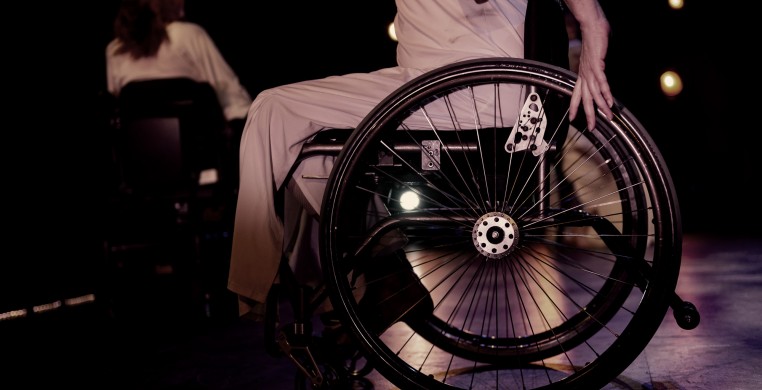 Wheelchair dancer on stage.