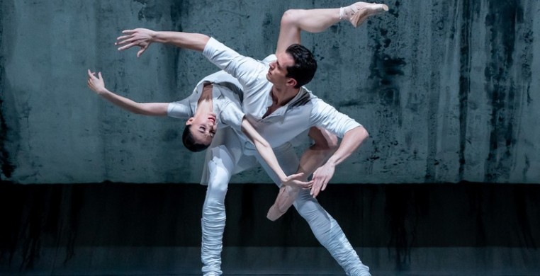 The Joffrey Ballet's Victoria Jaiani and Dylan Gutierrez in "Hummingbird"; Photo by Cheryl Mann
