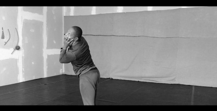 A screenshot from Vincent Mantsoe's "Cut," created by the South African choreographer at his studio in France during quarantine. JOMBA! Contemporary Dance Experience commissioned for dance films for the 22nd annual festival.