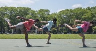 Dancers Sam Crouch, Timothy Tsang and Katy Fedrigon in Ashley Deran and Emily Loar’s piece “This Dance is for the Parks.” Their film is part of a digital 2020 season for Dance in the Parks