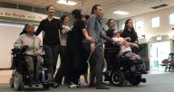 Participants of the Chicago Inclusive Dance Festival in a movement workshop. This year, the festival will take place entirely over Zoom. (photo courtesy Maggie Bridger)