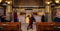 Winifred Haun and Dancers at Unity Temple. Photo by Matthew Gregory Hollis